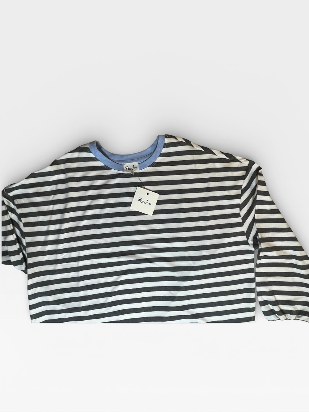 Contemporary Long Sleeve Top with Stripes